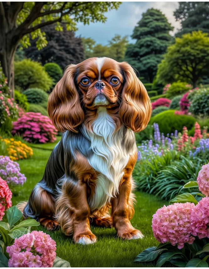 English Toy Spaniel Portrait Paintings