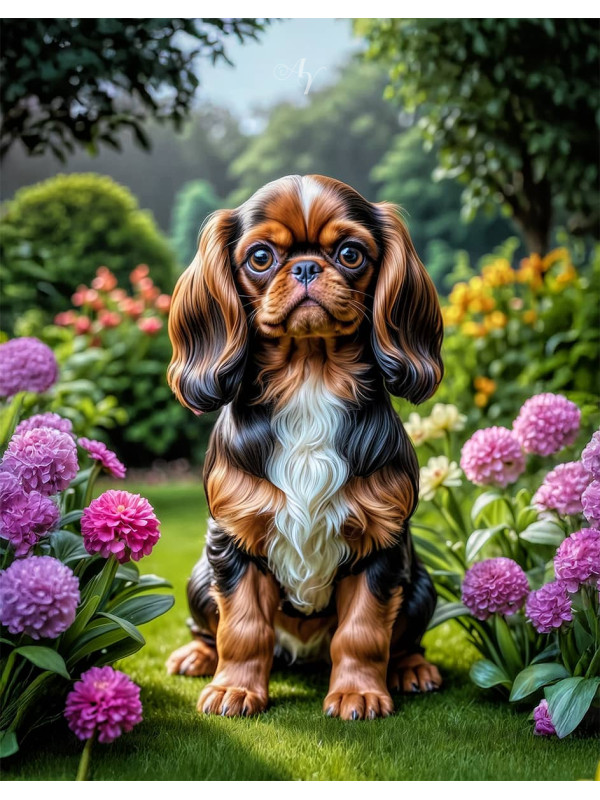 English Toy Spaniel Portrait Paintings