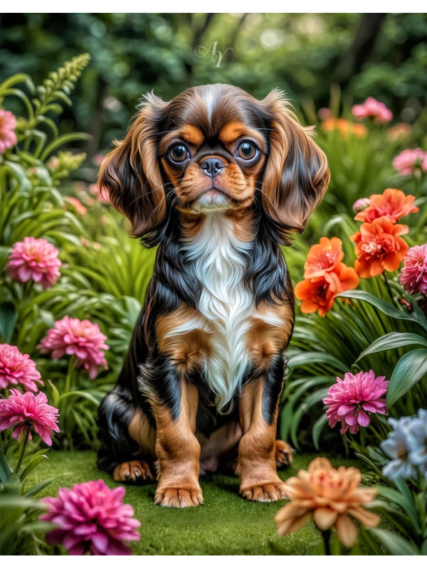 English Toy Spaniel Portrait Paintings