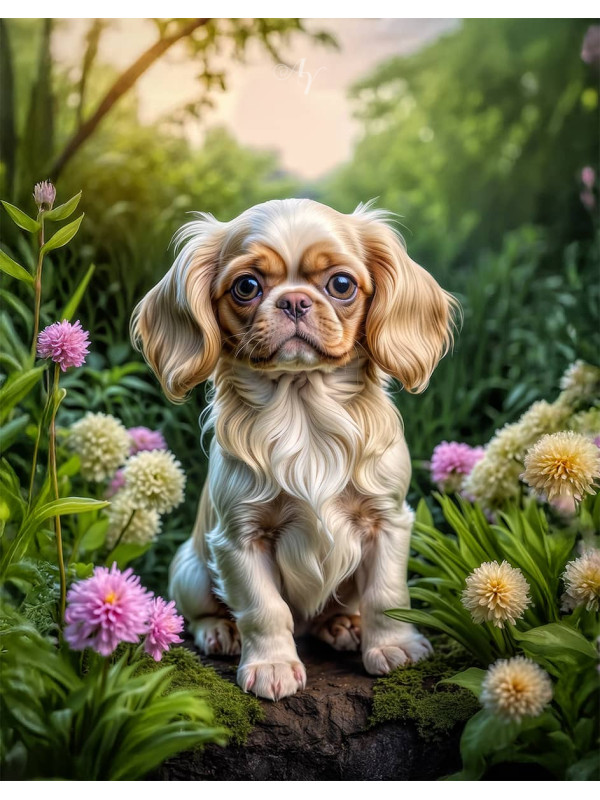 English Toy Spaniel Portrait Paintings