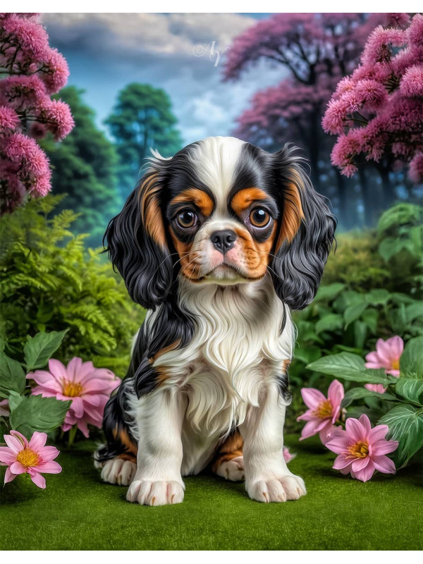 English Toy Spaniel Portrait Paintings
