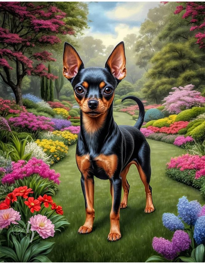 English Toy Terrier Portrait Paintings English Toy Terrier Portrait Paintings