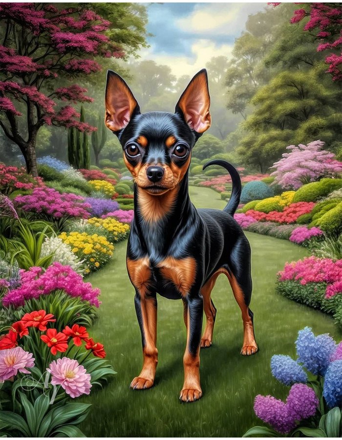 English Toy Terrier Portrait Paintings English Toy Terrier Portrait Paintings
