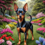 English Toy Terrier Portrait Paintings