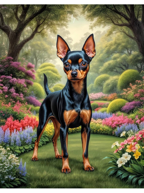 English Toy Terrier Portrait Paintings