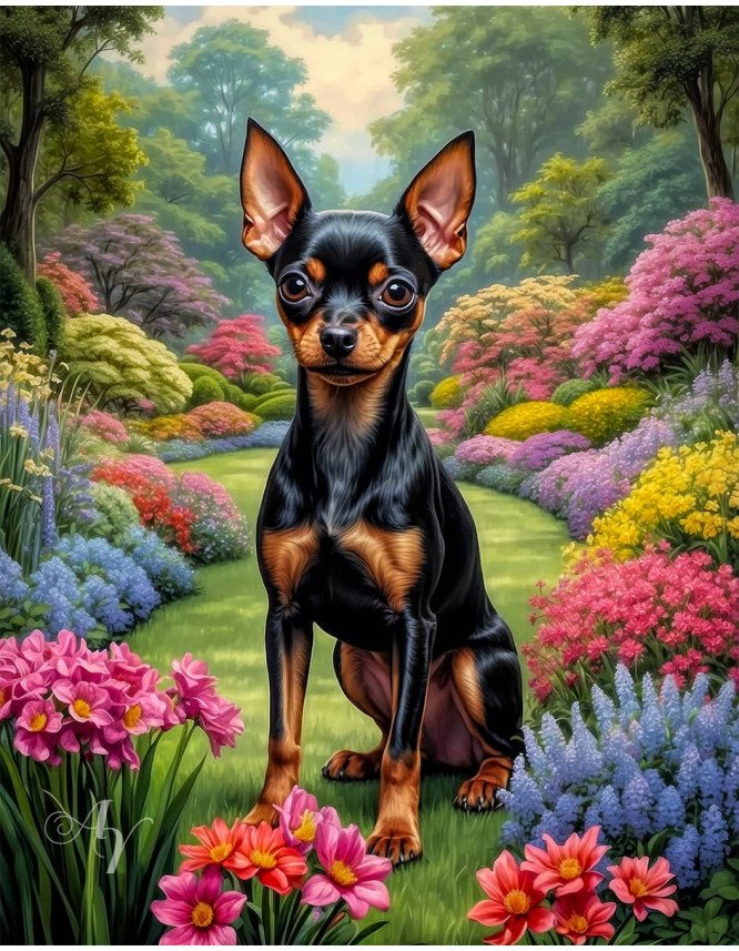 English Toy Terrier Portrait Paintings English Toy Terrier Portrait Paintings