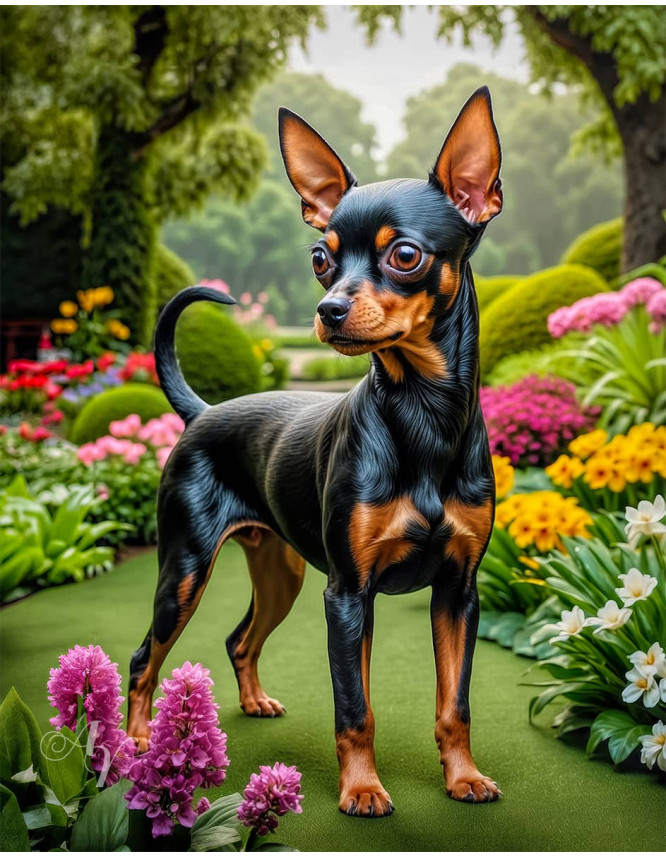English Toy Terrier Portrait Paintings English Toy Terrier Portrait Paintings