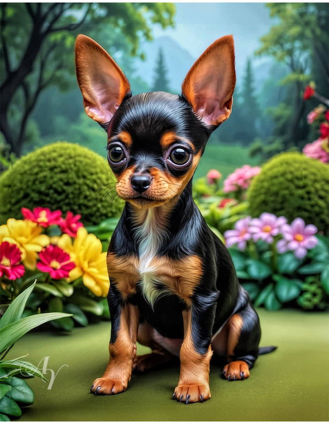 English Toy Terrier Portrait Paintings English Toy Terrier Portrait Paintings