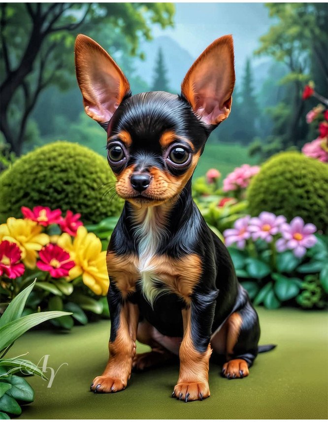English Toy Terrier Portrait Paintings English Toy Terrier Portrait Paintings
