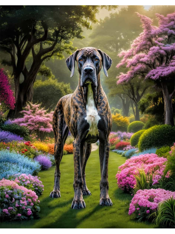 Great Dane Dog Portrait Paintings