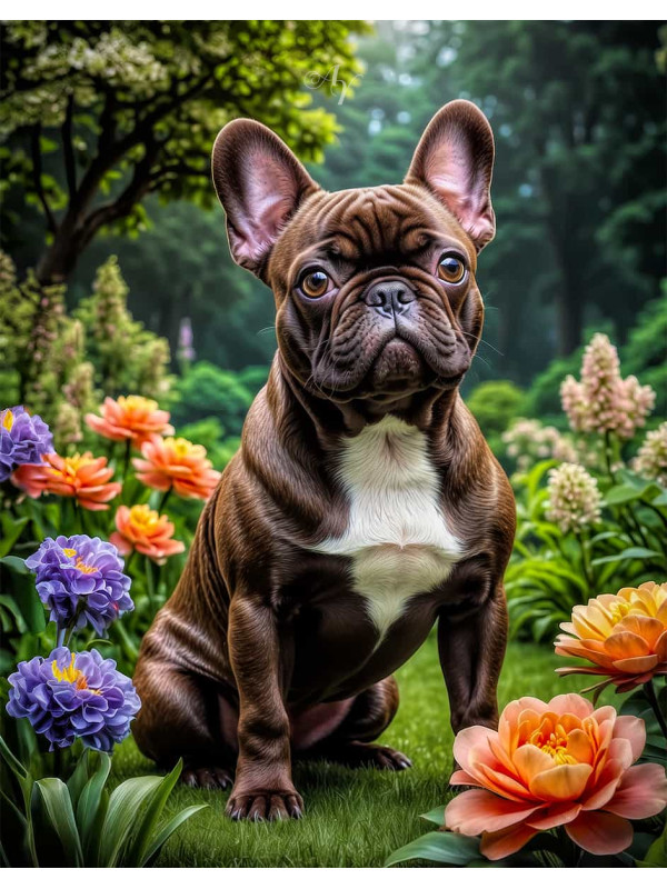 French Bulldog Portrait Paintings