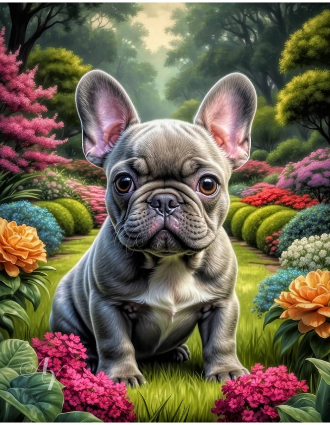 French Bulldog Puppy Portrait Paintings French Bulldog Puppy Portrait Paintings