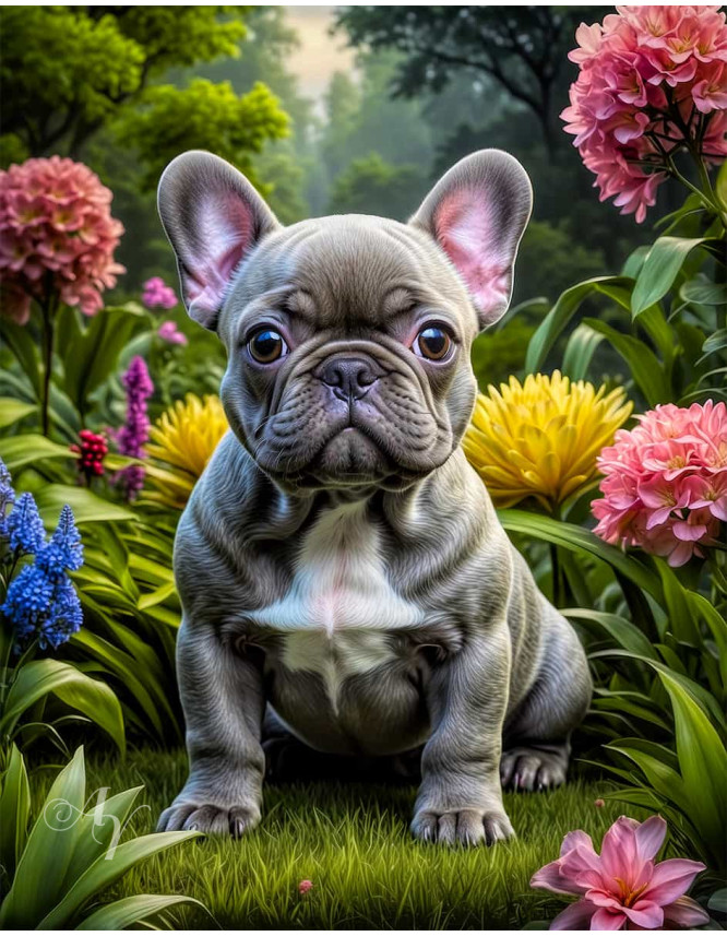 French Bulldog Puppy Portrait Paintings French Bulldog Puppy Portrait Paintings