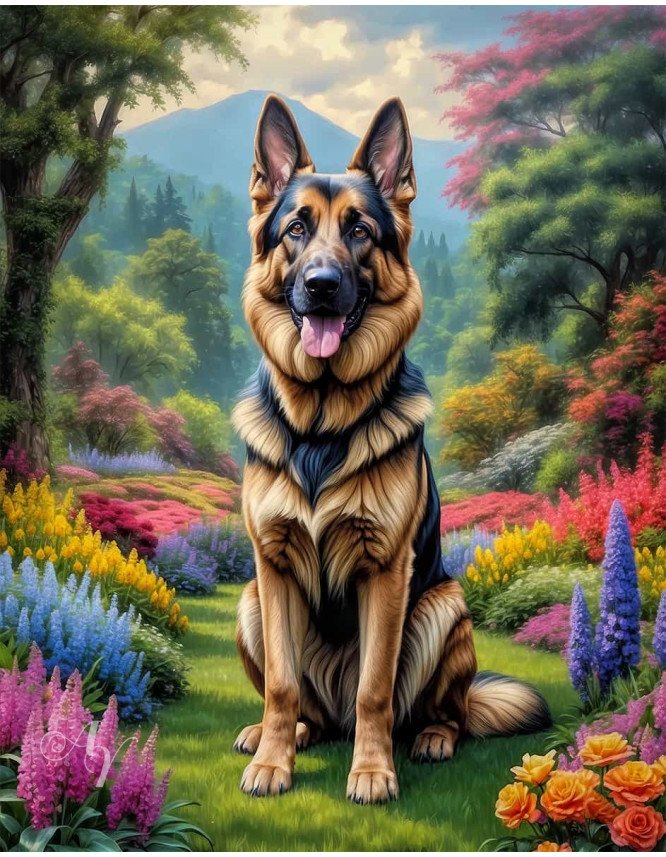 German Shepherd Dog Portrait Paintings German Shepherd Dog Portrait Paintings