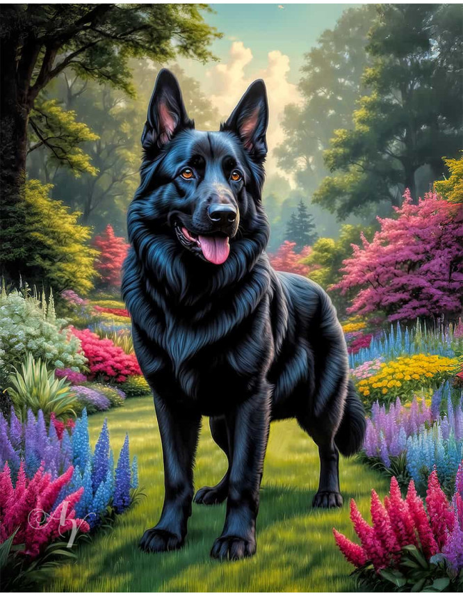 German Shepherd Dog Portrait Paintings German Shepherd Dog Portrait Paintings