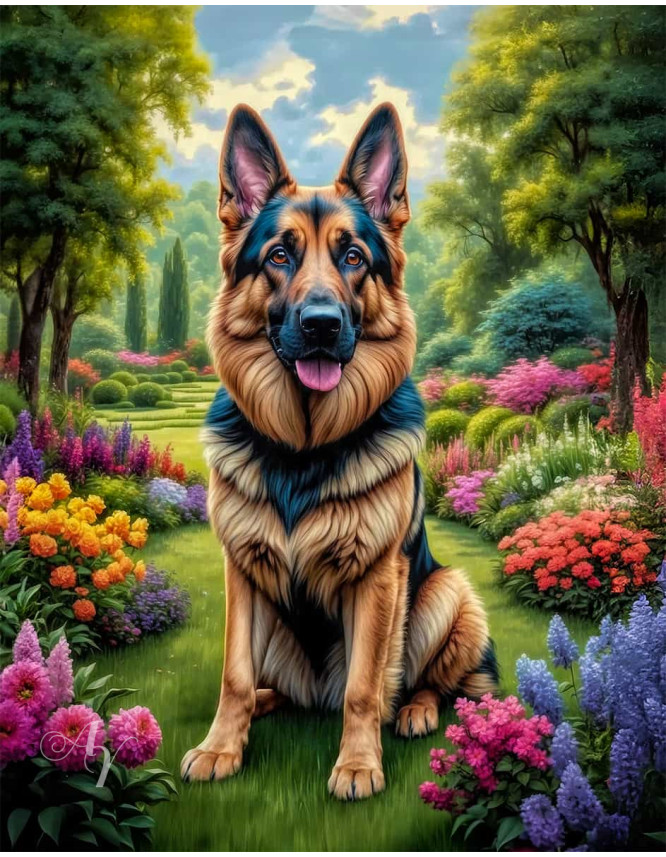 German Shepherd Dog Portrait Paintings German Shepherd Dog Portrait Paintings