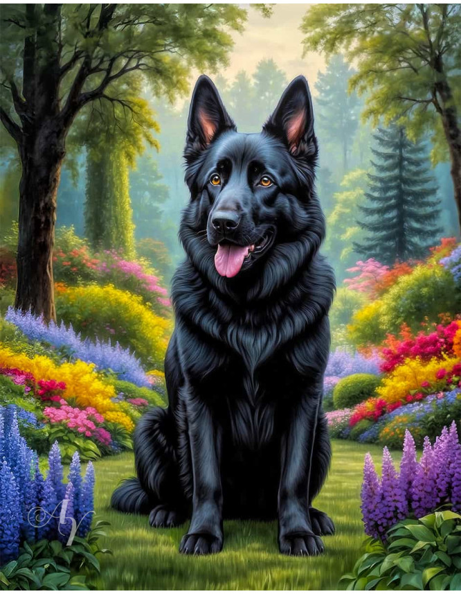 German Shepherd Dog Portrait Paintings German Shepherd Dog Portrait Paintings