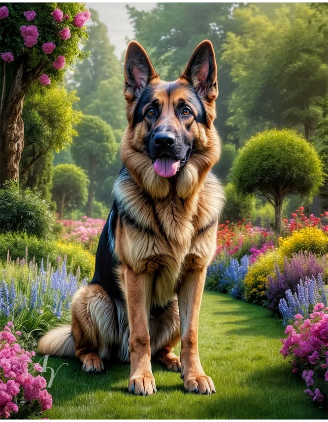 German Shepherd Dog Portrait Paintings German Shepherd Dog Portrait Paintings