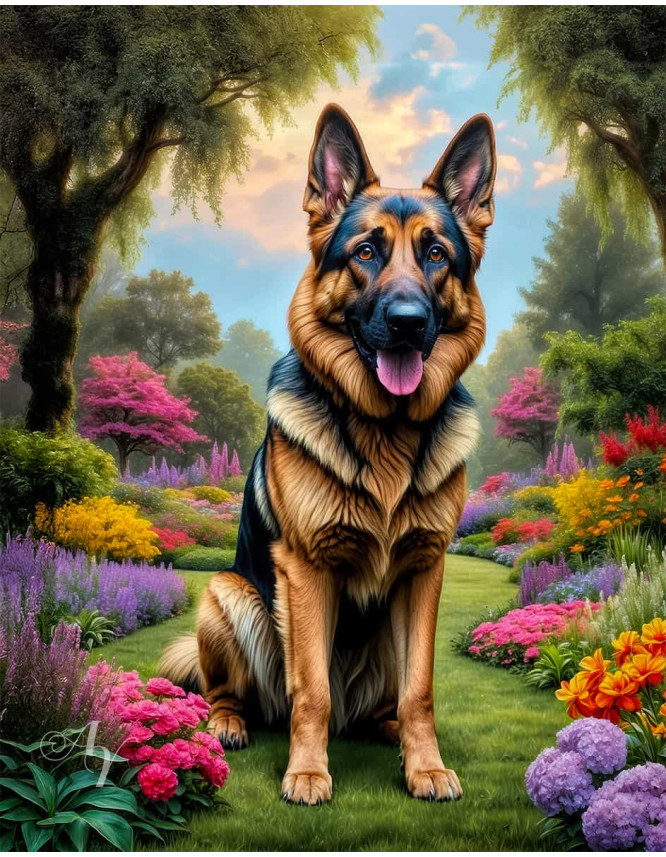 German Shepherd Dog Portrait Paintings German Shepherd Dog Portrait Paintings