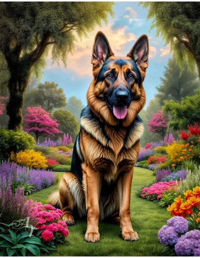 German Shepherd Dog Portrait Paintings German Shepherd Dog Portrait Paintings
