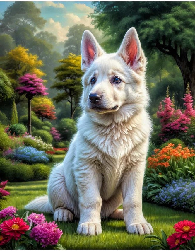 German Shepherd Puppy Portrait Paintings German Shepherd Puppy Portrait Paintings