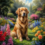 Golden Retriever Portrait Paintings