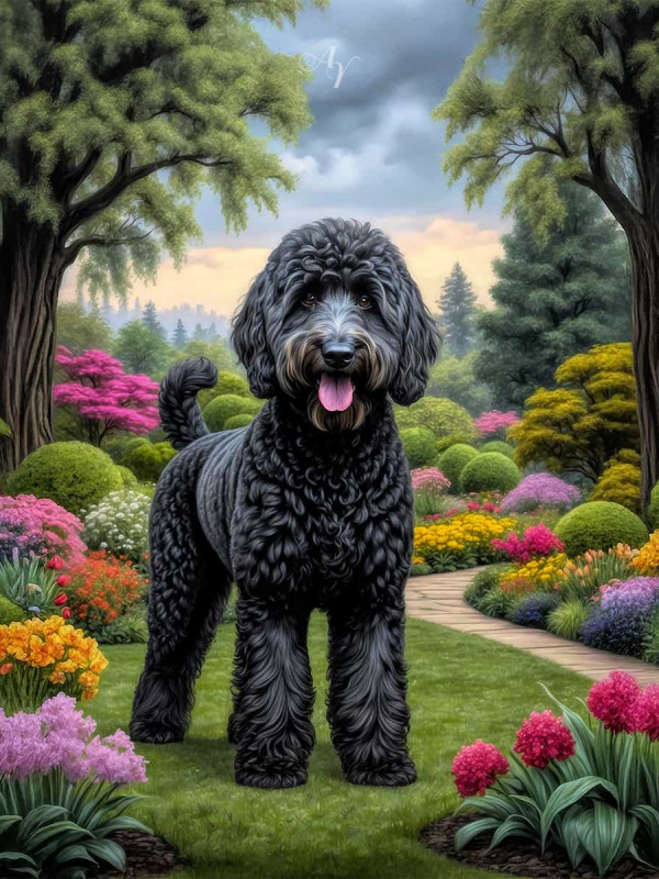 Goldendoodle Dog Portrait Paintings