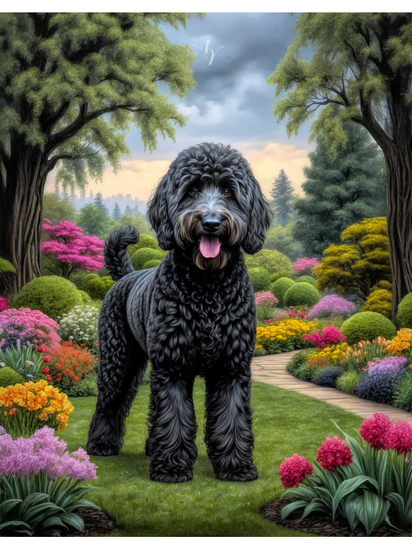 Goldendoodle Dog Portrait Paintings