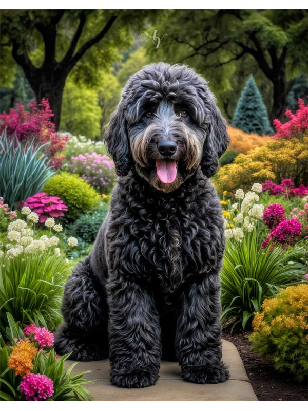 Goldendoodle Dog Portrait Paintings