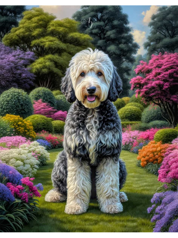 Goldendoodle Dog Portrait Paintings