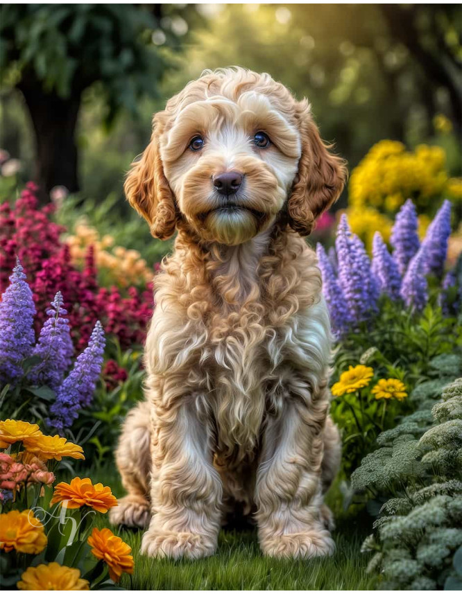 Goldendoodle Dog Portrait Paintings Goldendoodle Dog Portrait Paintings