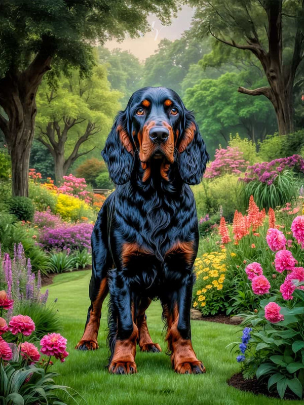 Gordon Setter Portrait Paintings