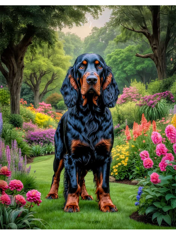Gordon Setter Portrait Paintings