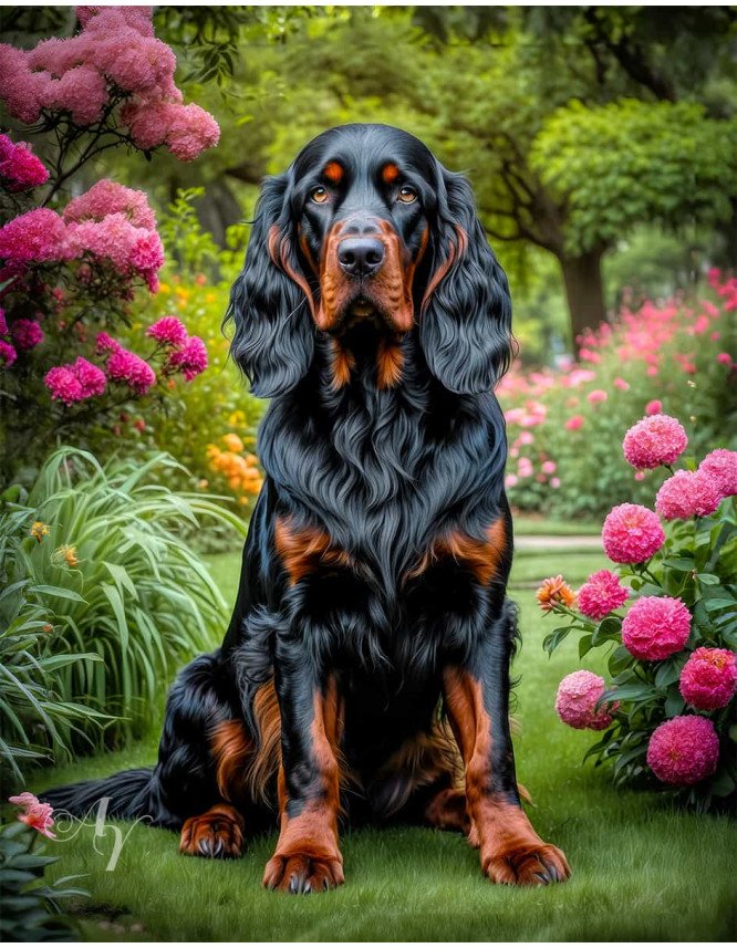 Gordon Setter Portrait Paintings Gordon Setter Portrait Paintings