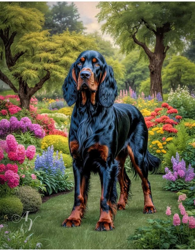 Gordon Setter Portrait Paintings Gordon Setter Portrait Paintings