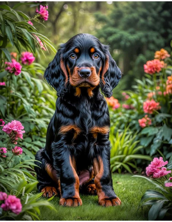 Gordon Setter Portrait Paintings Gordon Setter Portrait Paintings