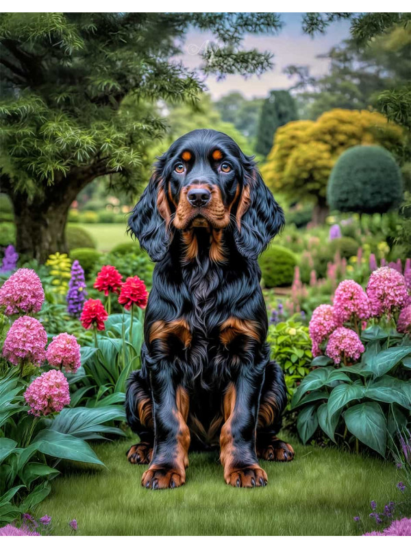 Gordon Setter Portrait Paintings
