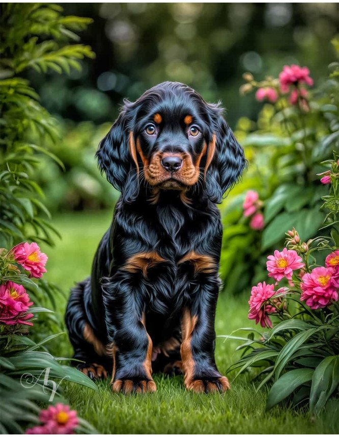 Gordon Setter Portrait Paintings Gordon Setter Portrait Paintings
