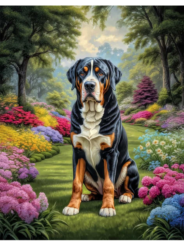 Greater Swiss Mountain Dog Portrait Paintings