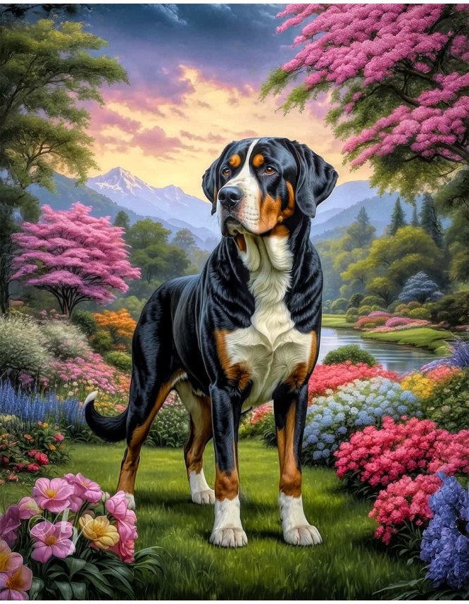 Greater Swiss Mountain Dog Portrait Paintings Greater Swiss Mountain Dog Portrait Paintings