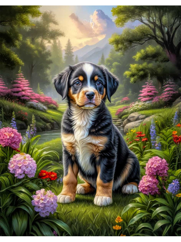 Greater Swiss Mountain Dog Portrait Paintings