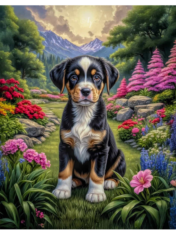 Greater Swiss Mountain Dog Portrait Paintings