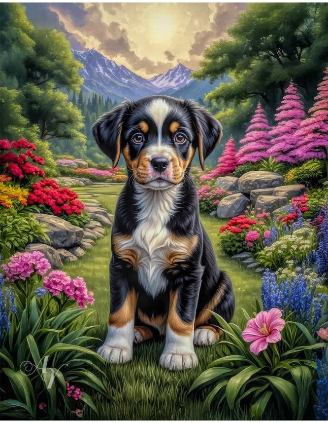 Greater Swiss Mountain Dog Portrait Paintings Greater Swiss Mountain Dog Portrait Paintings