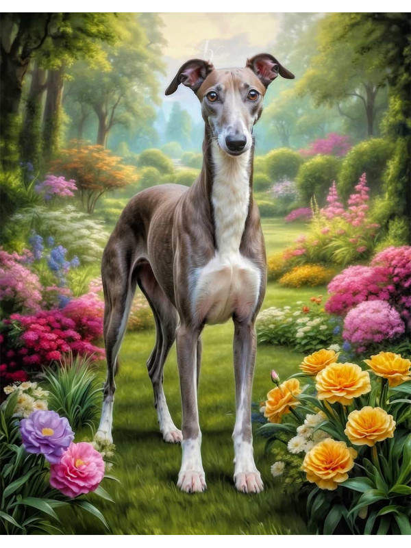 Greyhound Dog Portrait Paintings