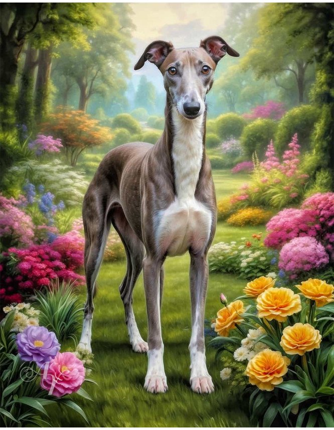 Greyhound Dog Portrait Paintings Greyhound Dog Portrait Paintings