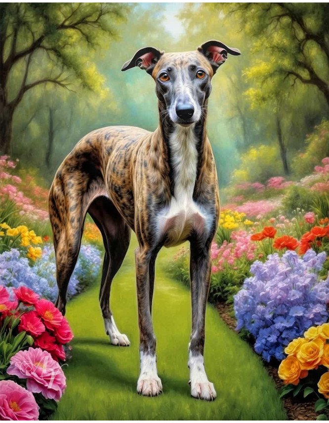 Greyhound Dog Portrait Paintings Greyhound Dog Portrait Paintings