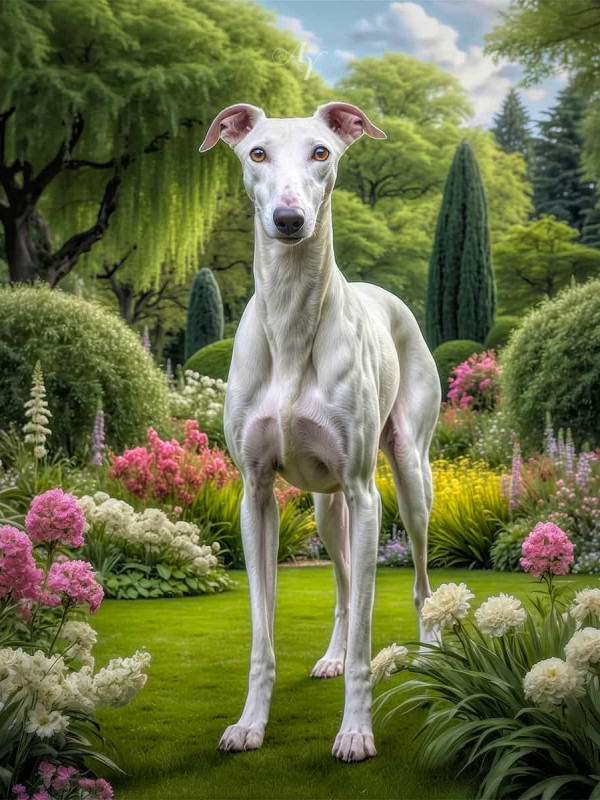 Greyhound Dog Portrait Paintings