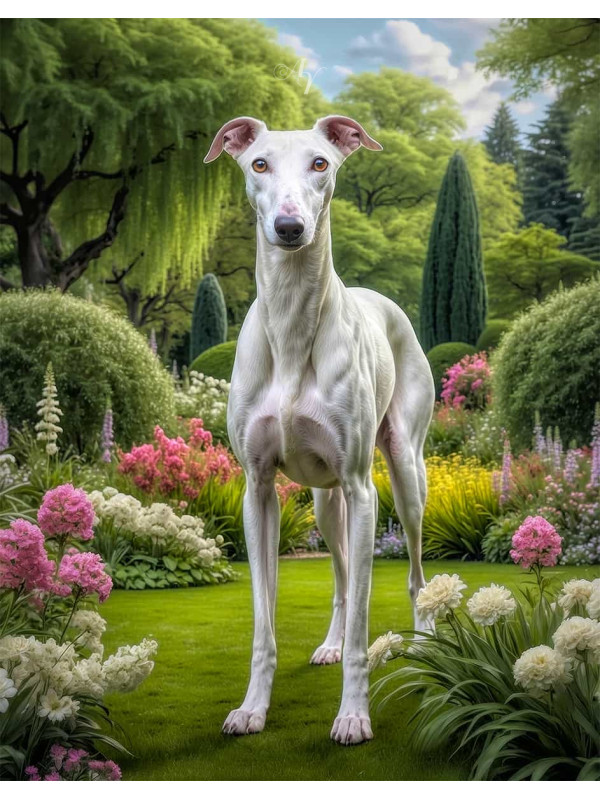 Greyhound Dog Portrait Paintings