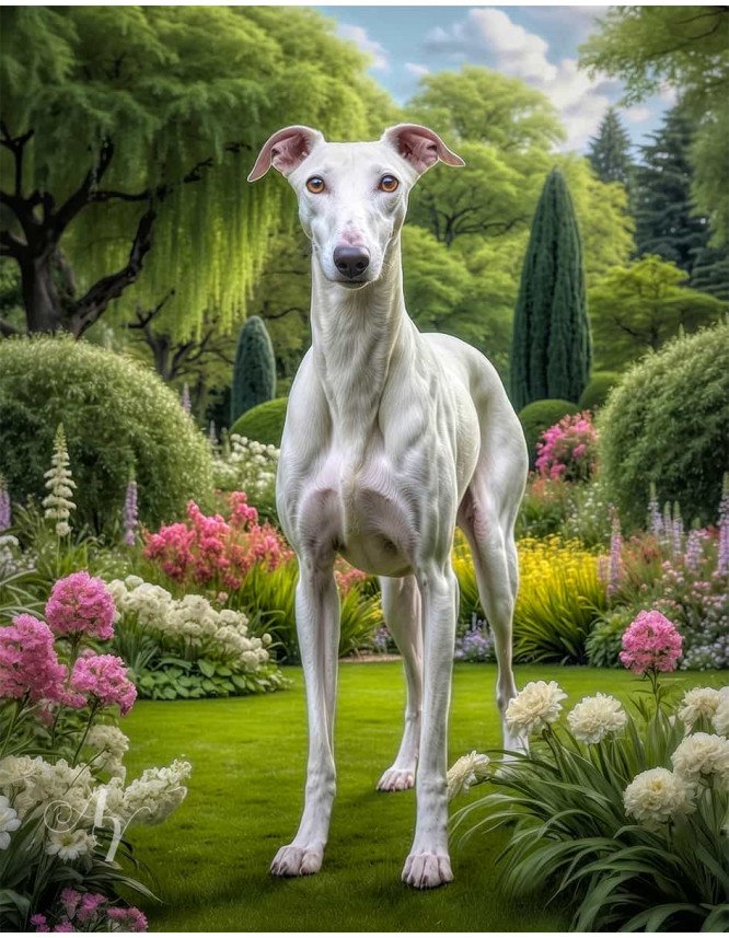 Greyhound Dog Portrait Paintings Greyhound Dog Portrait Paintings