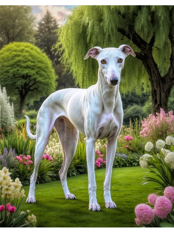 Greyhound Dog Portrait Paintings